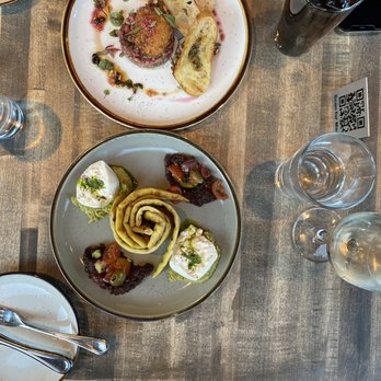 Gather in Jackson Hole - Apps: Burrata, Steak Tartar - New American Near Me - Jackson, Wyoming Gather in Jackson Hole - Apps: Burrata, Steak Tartar - New American Near Me - Jackson, Wyoming