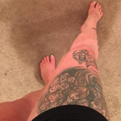 Sassyz Mobile Air Brush Tanning - My legs before tanning. Remember to exfoliate before!!