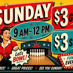 Western Bowl - Sunday mornings hit different when games and shoes are both just $3 before noon