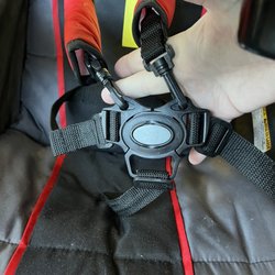 Baby 2 Baby Resale - The 5 point harness & red comfort wrap around straps for comfort.