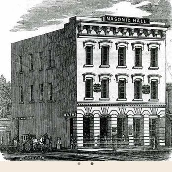 Bennett's Masonic Hall - Old lithograph of Bennetts Masonic Hall - Landmarks & Historical Buildings Near Me - Sacramento, California Bennett's Masonic Hall - Old lithograph of Bennetts Masonic Hall - Landmarks & Historical Buildings Near Me - Sacramento, California
