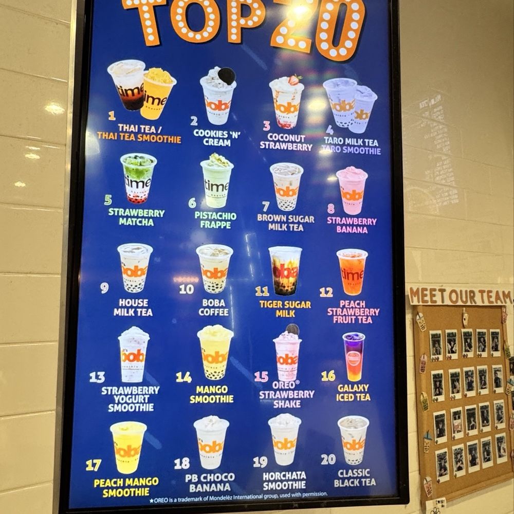 It's Boba Time - Rancho Cucamonga - Menu 9/29/24 - Bubble Tea Near Me - Rancho Cucamonga, California
