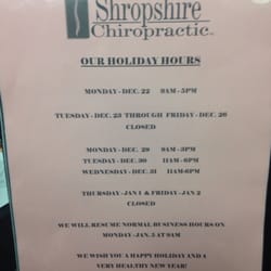 Shropshire Kristal DC - 2014 Holiday Hours.