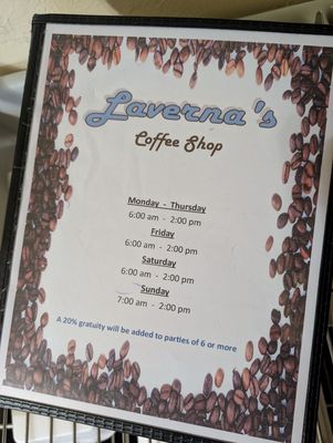 Menu photo 2 Laverna's Coffee Shop Tucson, AZ Menu photo 2 Laverna's Coffee Shop Tucson, AZ