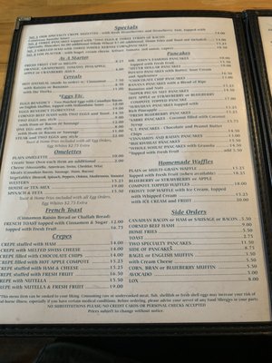 Menu photo 4 John's Pancake House Montauk, NY Menu photo 4 John's Pancake House Montauk, NY