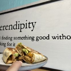 Serendipity Brews - Grilled chicken wrap. Yummm!