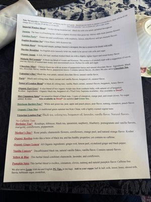 Menu photo 2 Take Tea Avon, CT