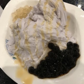 Snowflake Tea House - Taro shaved ice with aloe vera, boba, and sweetened and condensed milk - Desserts Near Me - Duluth, Georgia Snowflake Tea House - Taro shaved ice with aloe vera, boba, and sweetened and condensed milk - Desserts Near Me - Duluth, Georgia