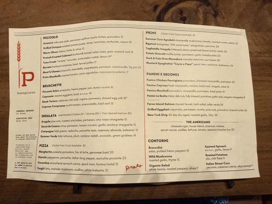 Menu photo 1 Prato Winter Park, FL Menu photo 1 Prato Winter Park, FL
