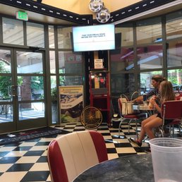 They always have a popcorn  machine and tv. It's just a good experience.