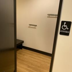 Chico's - Awesome hardwood floor for wheelchair access in handicap rooms