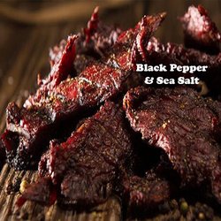 Jeff's Famous Jerky - Jeff's Famous Black Pepper & Sea Salt beef jerky.