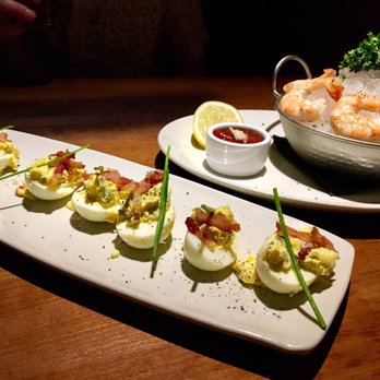 Stoney River - Our yummy appetizers! Deviled eggs & shrimp cocktail - Steakhouses Near Me - Germantown, Tennessee Stoney River - Our yummy appetizers! Deviled eggs & shrimp cocktail - Steakhouses Near Me - Germantown, Tennessee
