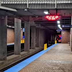 Niagara Frontier Transit Metro System - Medical Campus/Allen station heading downtown.