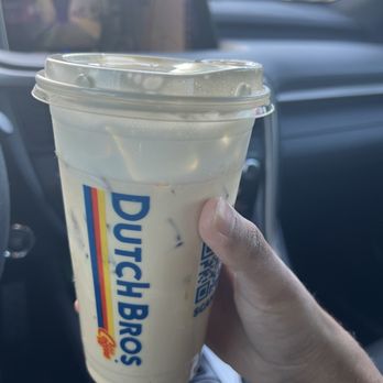 Dutch Bros Coffee - Iced Golden Eagle with soft top - Coffee & Tea Near Me - League City, Texas Dutch Bros Coffee - Iced Golden Eagle with soft top - Coffee & Tea Near Me - League City, Texas