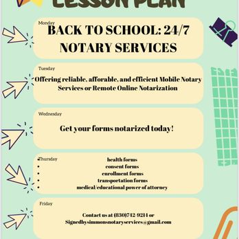 Signed By Simmons Notary Services - Back to Schoo Notarization! - Notaries Near Me Signed By Simmons Notary Services - Back to Schoo Notarization! - Notaries Near Me