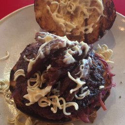 Duck burger with ramen Duck burger with ramen