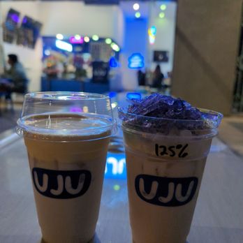 UJU - 2 DIY banana milk tea. Choose 8 toppings. Special toppings are probably extra, did not get any of those. This was around 17$$ for two. - Bubble Tea Near Me - San Jose, California UJU - 2 DIY banana milk tea. Choose 8 toppings. Special toppings are probably extra, did not get any of those. This was around 17$$ for two. - Bubble Tea Near Me - San Jose, California