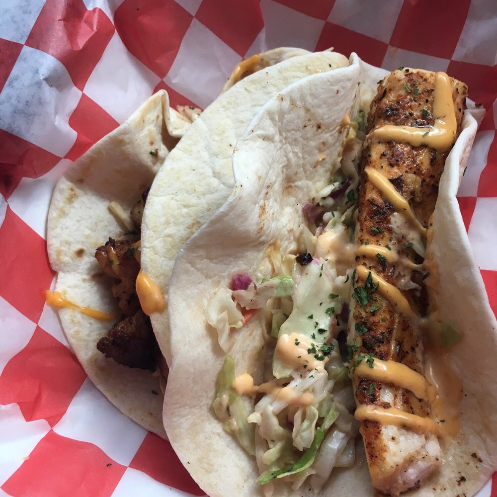 Mahi fish tacos. Yum! Mahi fish tacos. Yum!