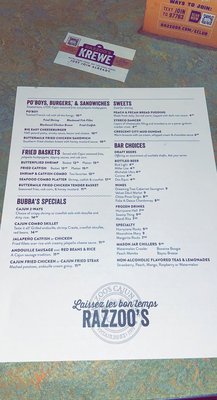Menu photo 2 Razzoo's Cajun Cafe Fort Worth, TX Menu photo 2 Razzoo's Cajun Cafe Fort Worth, TX