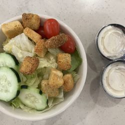 Garden Cafe - Garden Salad with Ranch Dressing - changed out the French Fries on the smashed burger