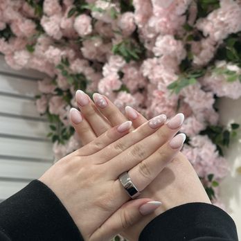 DidiNailsNY - French tip with heart design by Maria - Nail Technicians Near Me - Elmhurst, New York