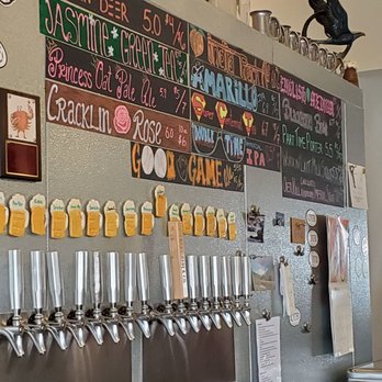 Overtime Brewing - a wall full of beer taps - Brewpubs Near Me - Fort Bragg, California Overtime Brewing - a wall full of beer taps - Brewpubs Near Me - Fort Bragg, California