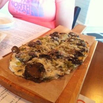 Dancing Marlin - Mushrooms & cheese on a truffle flatbread was awesome - New American Near Me - Frankfort, Illinois