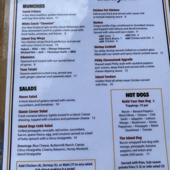 Island Dogs - Menu - Bars Near Me - Key West, Florida Island Dogs - Menu - Bars Near Me - Key West, Florida