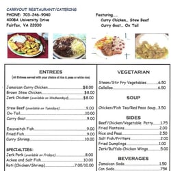 Caribbean Corner - Menu