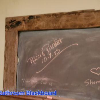 Wharf Hill Brewing - Restroom blackboard - Bars Near Me - Smithfield, Virginia