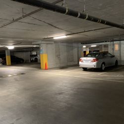Dale Turner Family YMCA - Lower level parking garage (my vehicle), Thursday 20 February 2025.