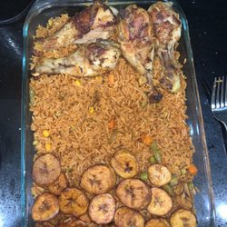 Fayz’s Cuisine - Jollof rice and plantain!