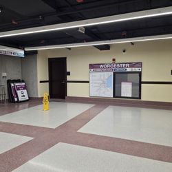 Union Station - Stairs to platform and commuter rail map