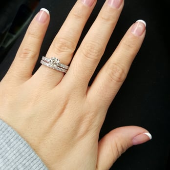 Lovely Nails - Shellac manicure white tip with a light pink base. - Nail Salons Near Me - Tucson, Arizona