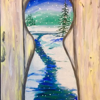 Starry Night Art Studio - Elementary-aged painting on canvas. - Art Schools Near Me - Fullerton, California