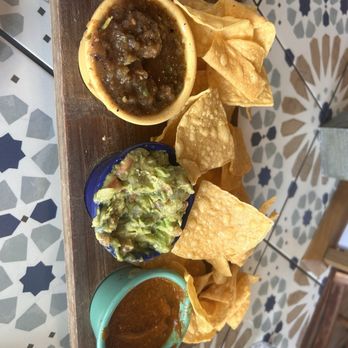 Mekiko Cantina - Guac and salsa flight - medium and spicy salsa - Tacos Near Me - Kapolei, Hawaii Mekiko Cantina - Guac and salsa flight - medium and spicy salsa - Tacos Near Me - Kapolei, Hawaii
