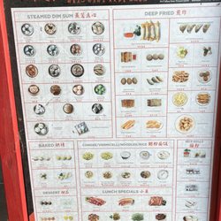 Seafood Paradise - Outside billboard (with no prices) luring you in