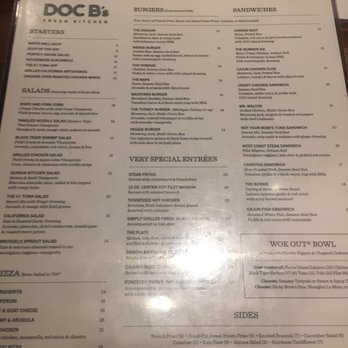 Doc B's Restaurant + Bar - Menu 6/18 - New American Near Me - Chicago, Illinois Doc B's Restaurant + Bar - Menu 6/18 - New American Near Me - Chicago, Illinois