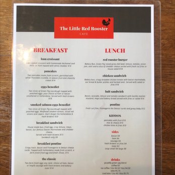 The Little Red Rooster - Menu - Breakfast & Brunch Near Me - Salisbury, New Brunswick The Little Red Rooster - Menu - Breakfast & Brunch Near Me - Salisbury, New Brunswick