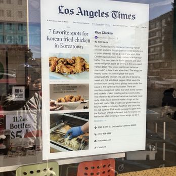 Rice Chicken - LA times article mentioning Rice Chicken - Chicken Shop Near Me - Los Angeles, California