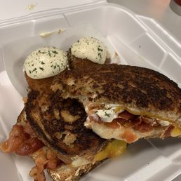 Lolly's grill cheese with fritters