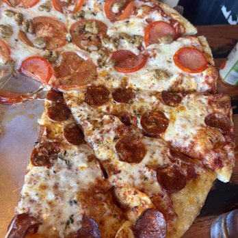 Zeeks Pizza - Pepperoni, sausage and tomato half/half pizza. - Pizza Near Me - Seattle, Washington Zeeks Pizza - Pepperoni, sausage and tomato half/half pizza. - Pizza Near Me - Seattle, Washington