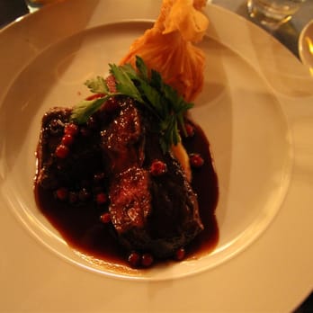 Fem Små Hus - Fillet of reindeer with root crop purée and lingonberry gravy - Scandinavian Near Me - Stockholm, Alberta Fem Små Hus - Fillet of reindeer with root crop purée and lingonberry gravy - Scandinavian Near Me - Stockholm, Alberta