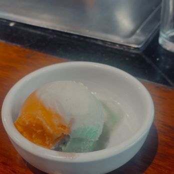 Benihana - Cupertino - Rainbow sherbet after our meal - Steakhouses Near Me - Cupertino, California