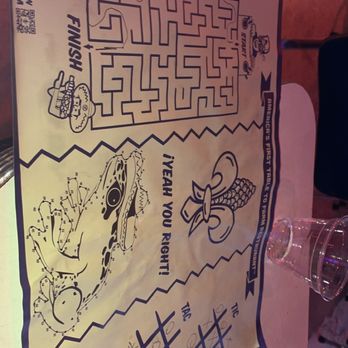Habana Outpost - Tray liner with games - Mexican Near Me - New Orleans, Louisiana