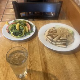 The Greens Salad And Hummus