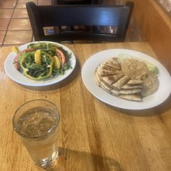 The Grapevine Mediterranean Gourmet Cafe - The Greens Salad And Hummus