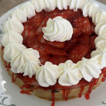 Grandma's Corner Restaurant - My strawberry waffle was simply delicious & a work of art. - American Near Me - Seaside, Oregon