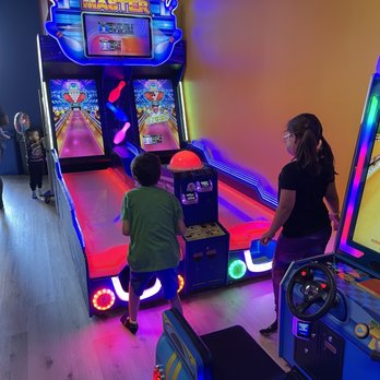 Luv 2 Play Chino - Kids bowling (taking a little break from running around) - Indoor Playcenter Near Me - Chino, California